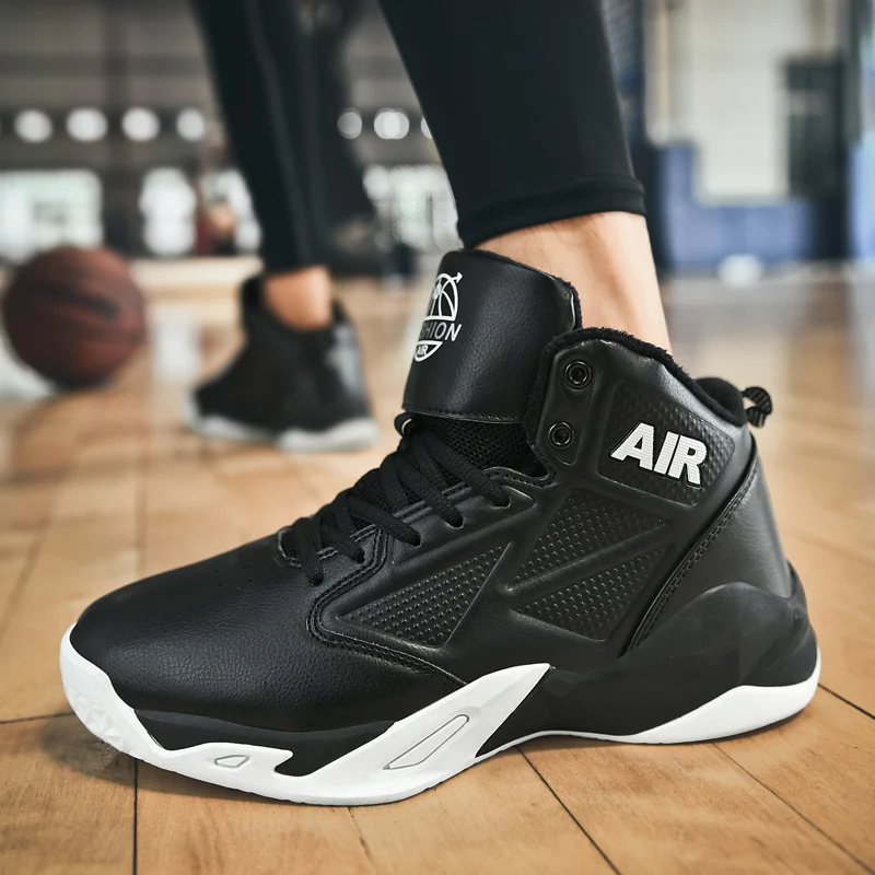 Мужские зимние ботинки Кроссовки с высоким берцем для баскетбола Унисекс Зимняя