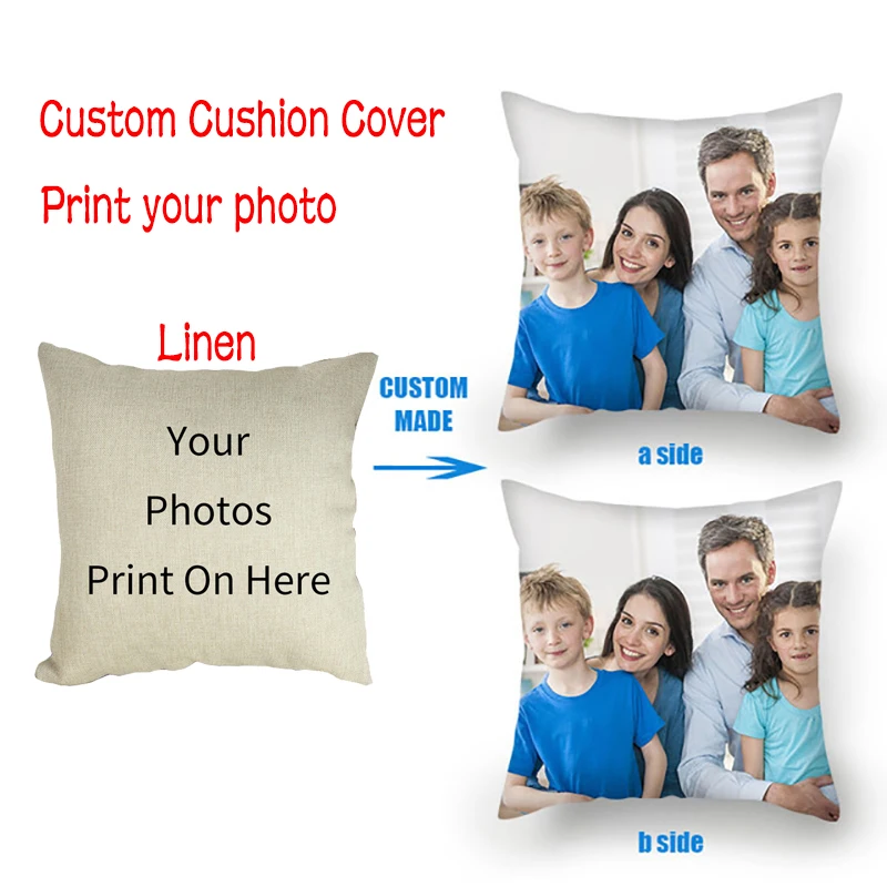 

Fuwatacchi Customize Cushion Cover Optional Pictures Print Gift Pillowcase Print Personal Photos for Linen Pillow Covers Decor