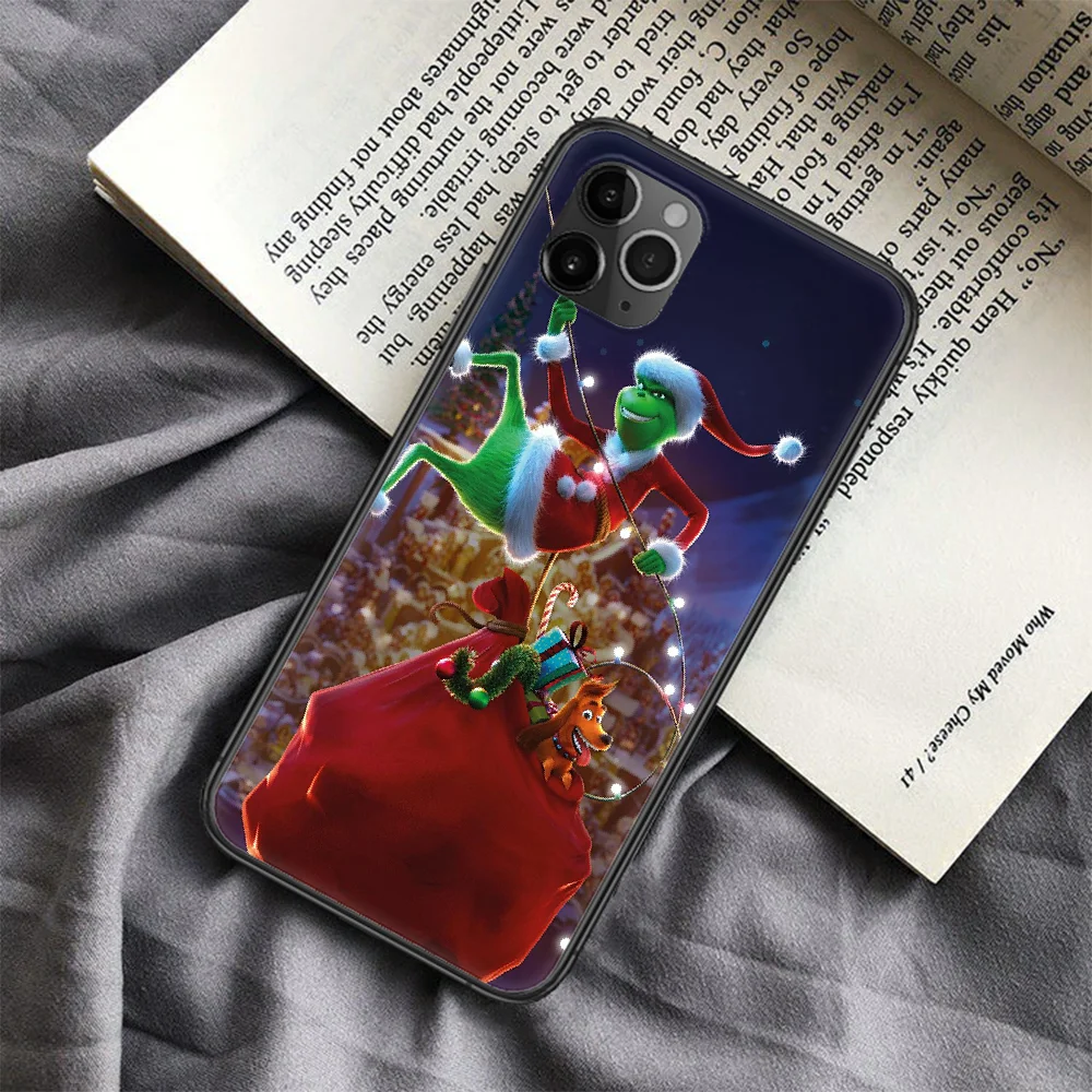 

How the Monster Grinch Stole Christmas Phone Case For Iphone 4 4s 5 5S SE 5C 6 6S 7 8 Plus X XS XR 11 12 Mini Pro Max 2020 black