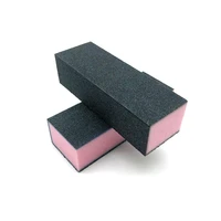 50pcs three sided 100180 grits nail file blocks black pink sponge nail polish sanding buffer strips polishing manicure tools