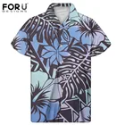 FORUDESIGNS, модные летние праздничные блузки, Гавайские цветы, дизайн 2020, брендовый дизайнерский топ с коротким рукавом, рубашка оверсайз для женщин