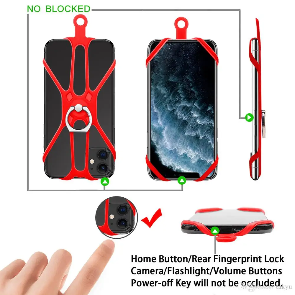 Сотовый телефон ремешок держатель 2 в 1 на решешке и отделением для Цепочки