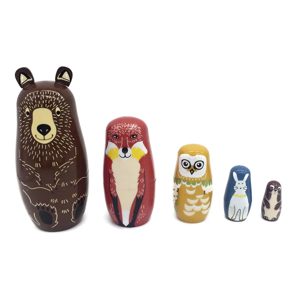 Детские развивающие игрушки забавные деревянные русские куклы ручной работы 5