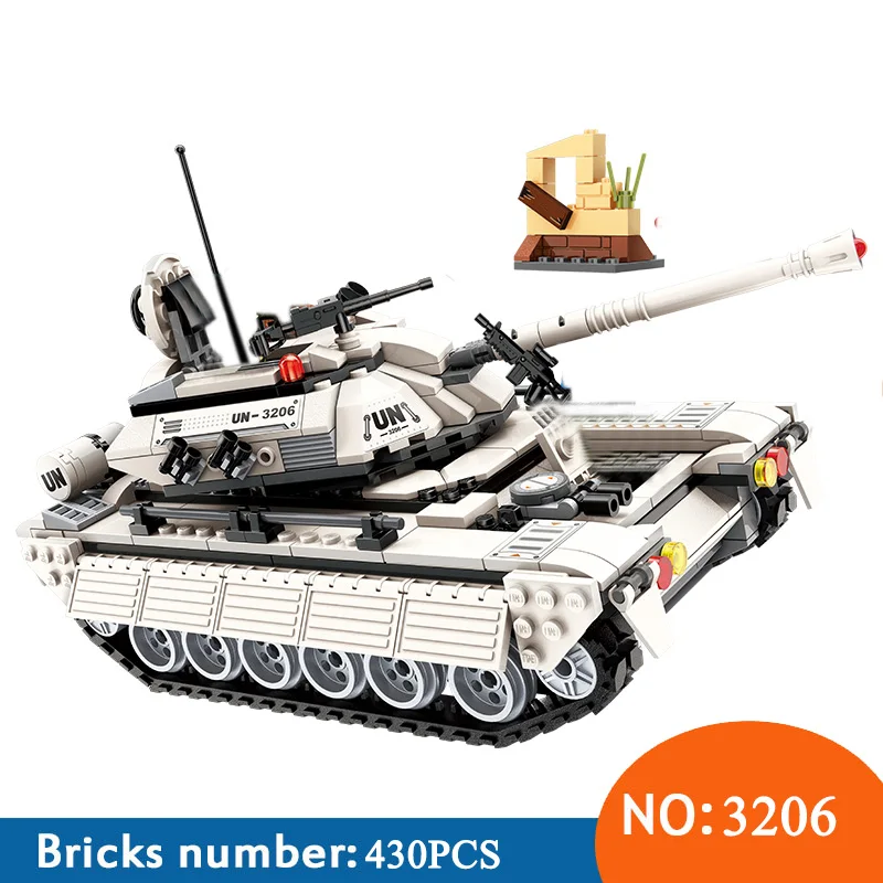 

Enlighten 3206 Building Block Peacekeeping Force Thunder Mission Tank Attach 429pcs Educational Bricks Toys For Children gifts