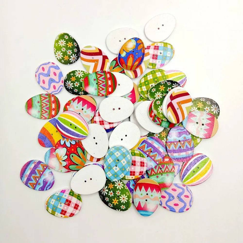100 шт. деревянный фотографический фон с пасхальными яйцами на пуговицах одежда