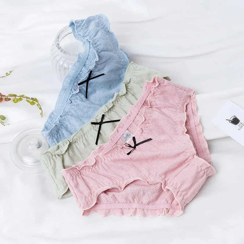 Симпатичные трусики карамельных цветов в стиле грибка кружевные шорты женское