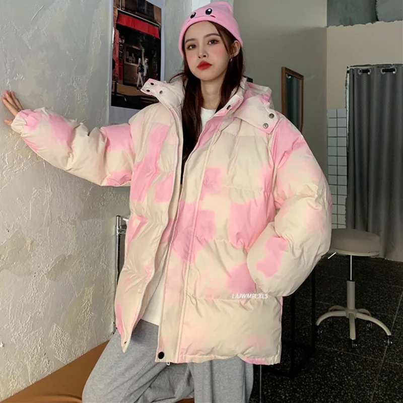Куртка в Корейском стиле утепленная куртка оверсайз с воротником стойкой