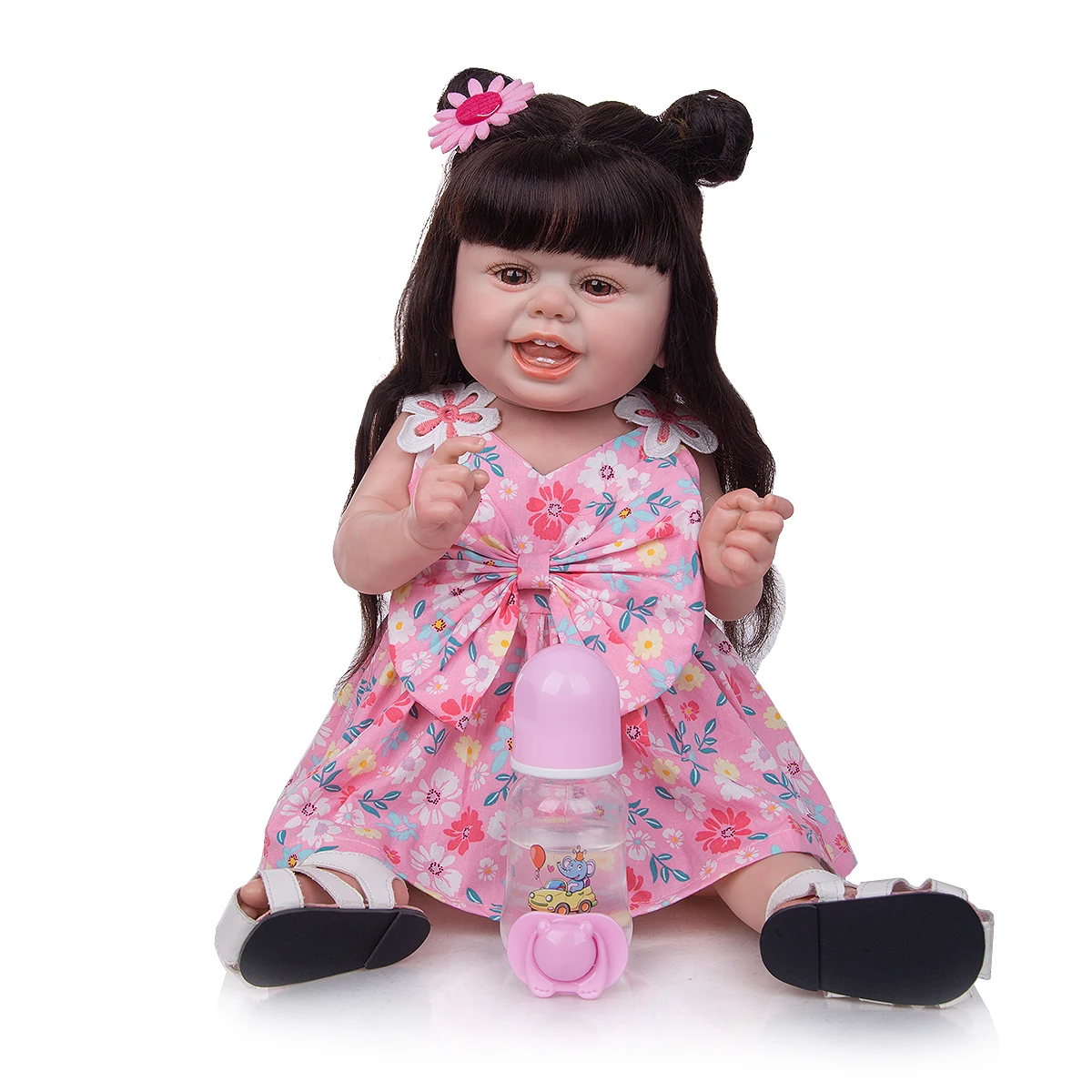 

KEIUMI Cute Baby Dolls Dress Colorful Suit 22-23 inch Baby Doll For Girls Doll Clothes Sets Collection Doll Accessories