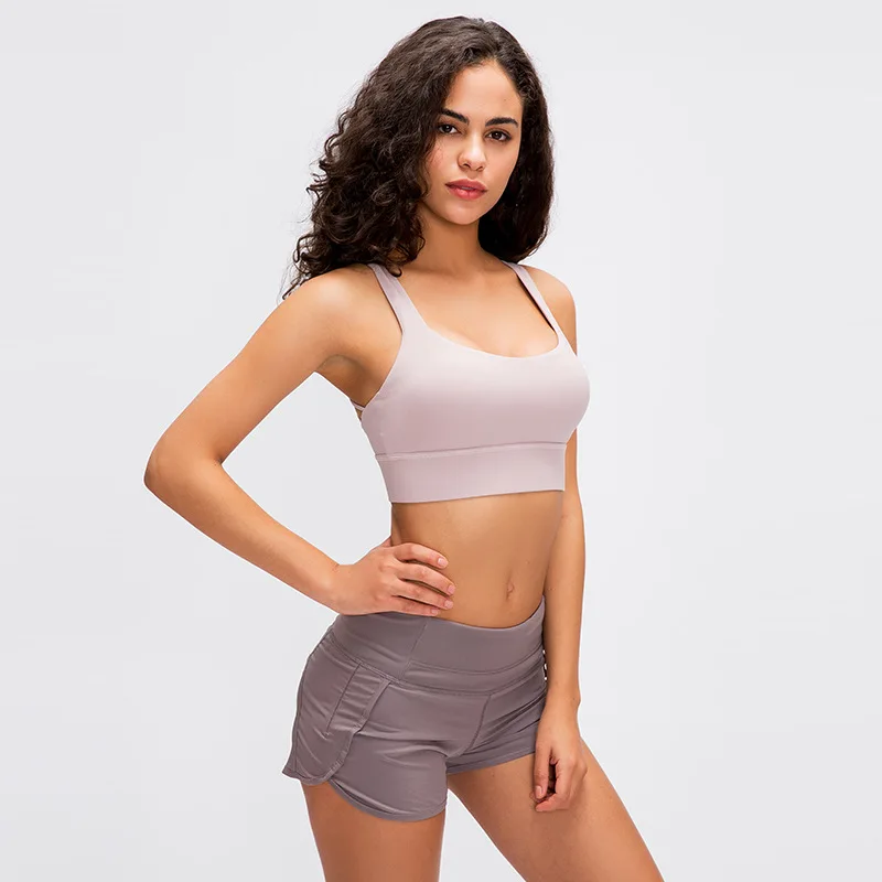 Спортивные бюстгальтеры с подкладкой женские дышащие быстросохнущие кроссовые