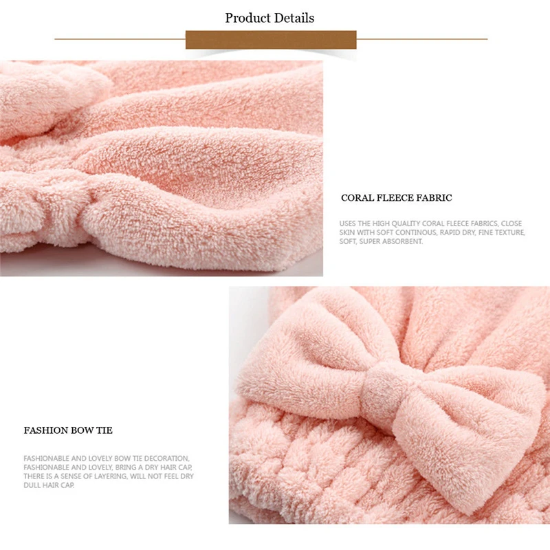 Женская Удобная банная шапочка полотенце тюрбан для сушки волос головной убор