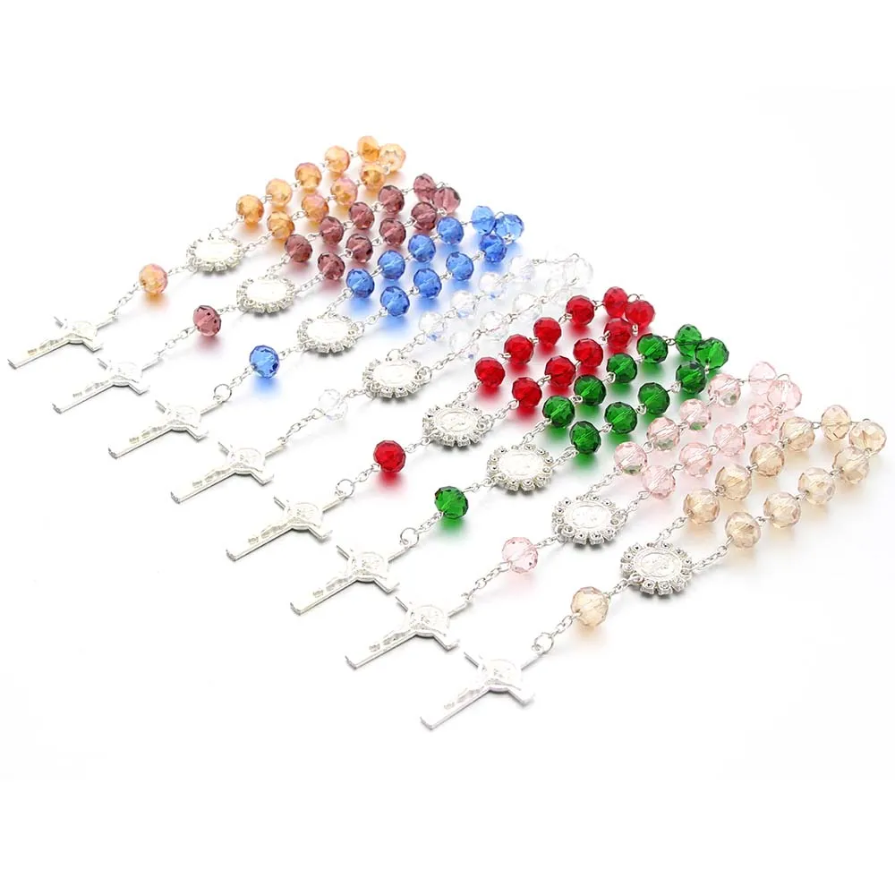 Подарки на крещение больше цветов крестины FavorsCrystal бисерное милостью Причастие