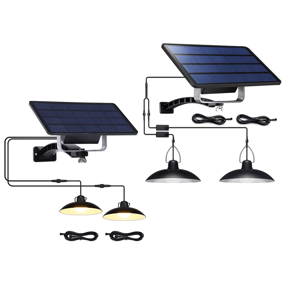 

Solar Pendant Lamp Outdoor/Indoor 3M Cable Solar Powered Hanging Shed Lights with Remote Control for Sheds Yards Garden 2021 Hot