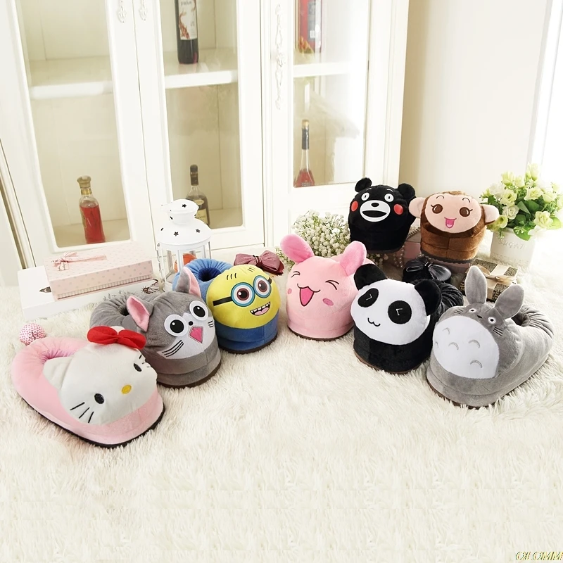 6 стилей; Лидер продаж; обувь Kawaii; хлопковые тапочки для взрослых и женщин; тапочки в стиле аниме; милые зимние праздничные вечерние тапочки кигуруми