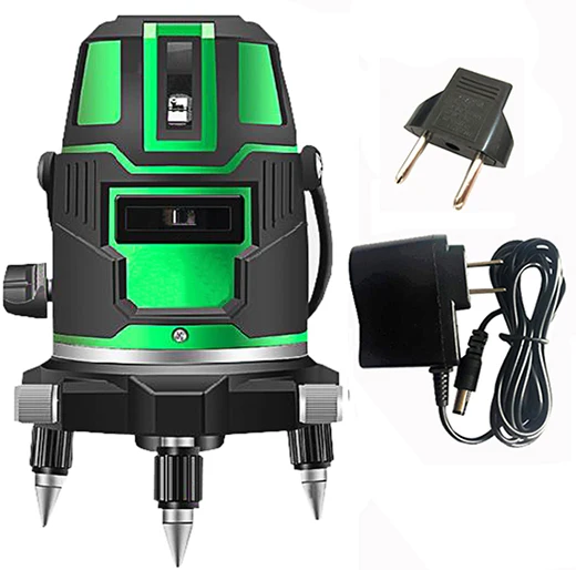 green laser level 5 линий 6 точек зеленый и красный луч линии 360 градусов Поворотный Открытый режим-приемник и наклон slash доступен Авто линия лазер leve - Цвет: green laser level