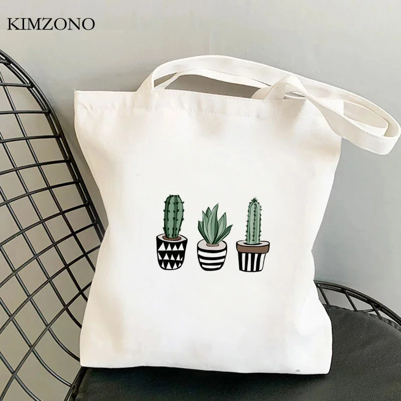 

Cactus shopping bag bolso bolsa canvas tote eco bag jute foldable bolsas reutilizables woven custom