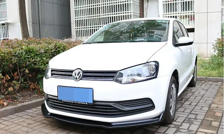 Защитный диффузор для заднего бампера VW POLO из АБС пластика 2014 2017 комплект кузова