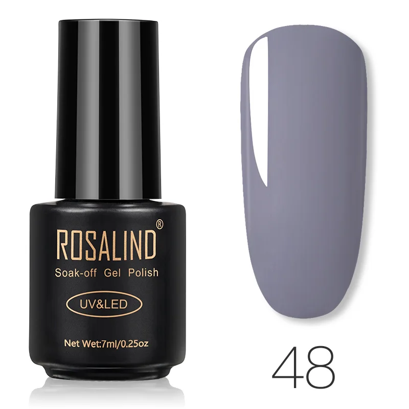 48 ROSALIND гель 1 гель лак для ногтей чистый цвет 7 мл 31-58 замочить от УФ светодиодный маникюр ногти vernis Полупостоянный гель лак для ногтей - Цвет: 48