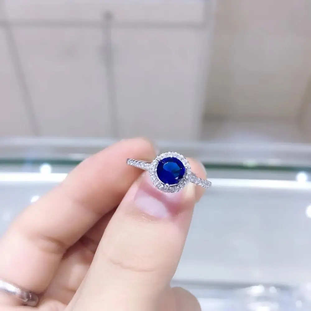 Мода Аквамарин аметистовое кольцо 925 пробы Серебряное колье с подвеской камнями