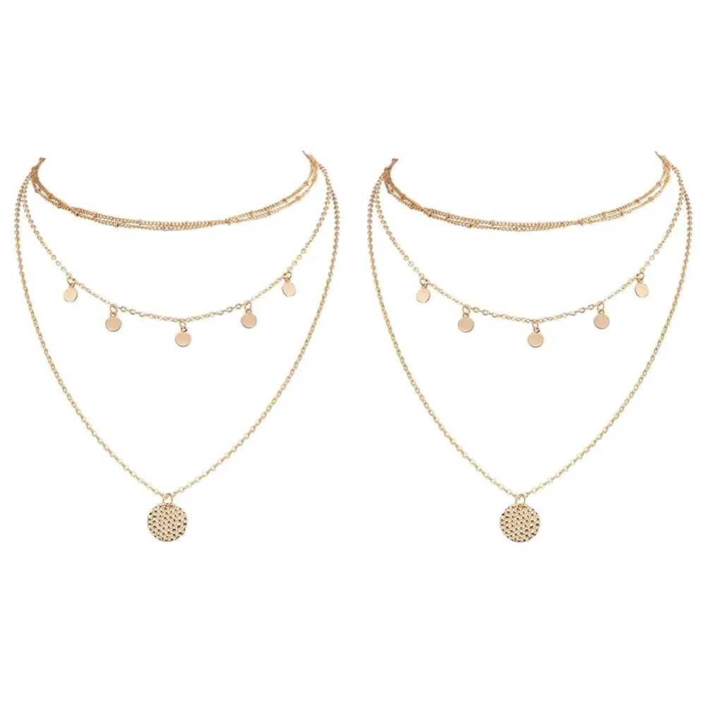 

2020 Fashion Jewelry New Women's Multi-Layer Round Pendant For Women ewelry Gifts Necklace Accessories