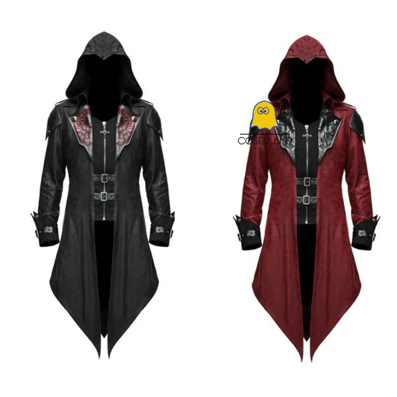 Хэллоуин средневековый костюм для мужчин размера плюс Ретро винтажный плащ