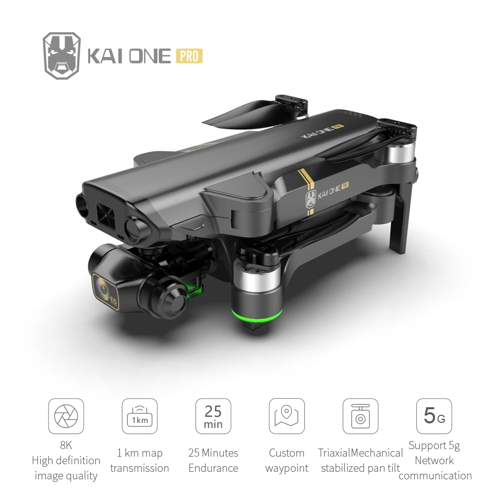 

2021 New Kai 1 PRO Drone Folding GPS Four-axis Drone Brushless Three-axis Mechanical Gimbal 8K HD Aerial Remote Control Aircraft