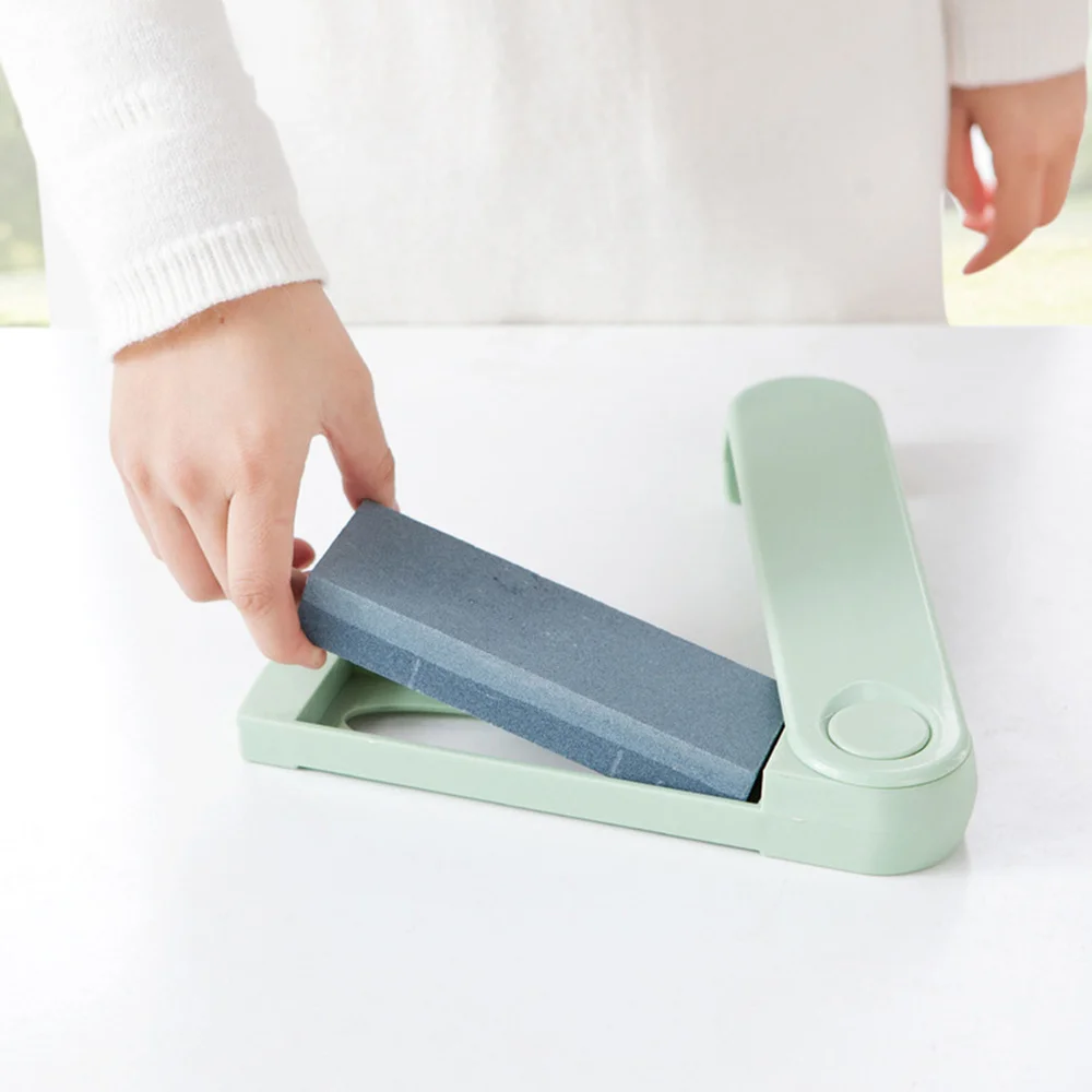

Double-sided Sharpening Stone with Base Non-slip for Home Kitchen )