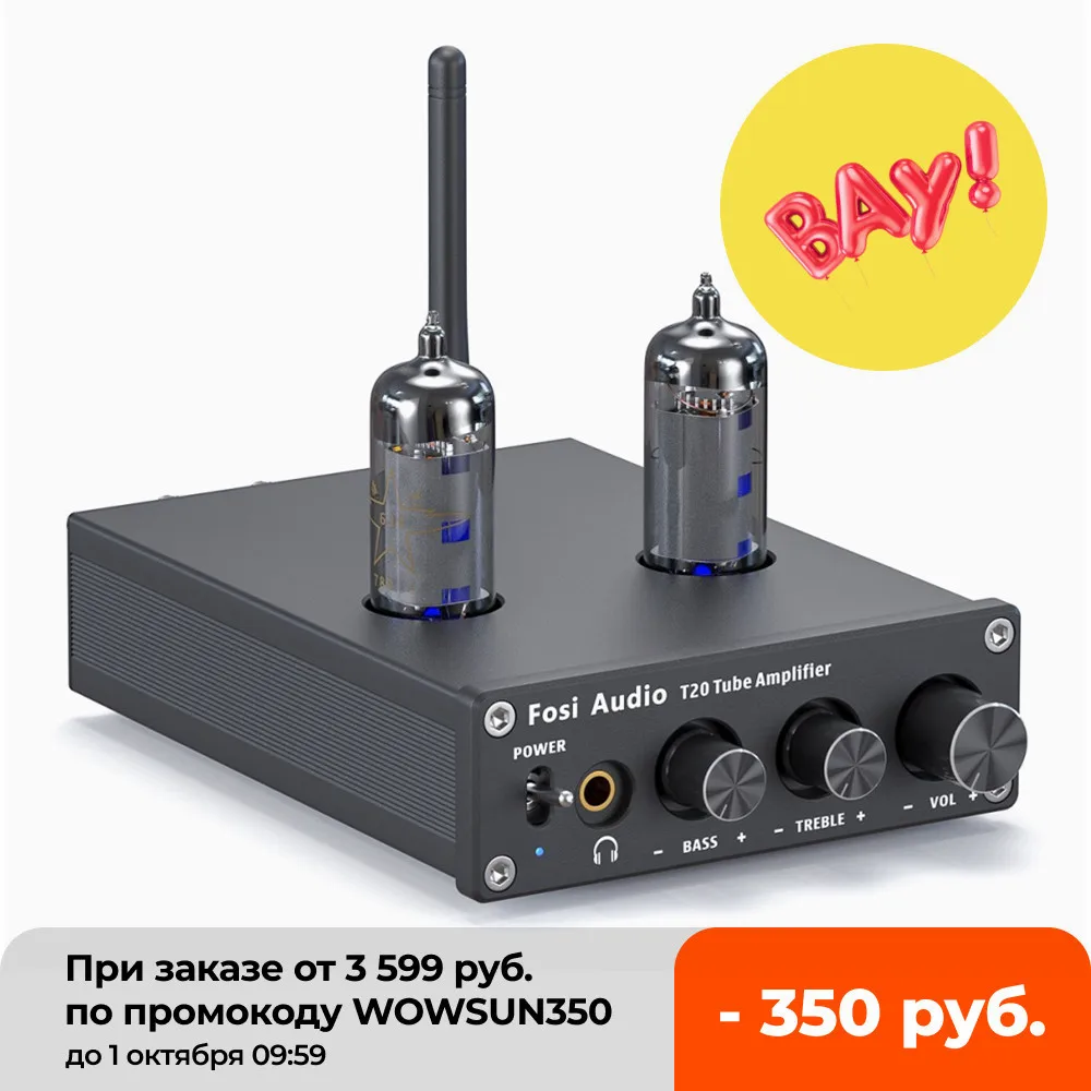 

Fosi Audio Bluetooth Tube Amplifier AptX HD Stereo Power Amp 50W TPA3116D2 Portable Headphone Amplifier For Home Speakers