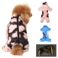 snow girl boy winter clothes small dog luxury warm pet down outdoor jacket outfit snowsuit with zipper for chihuahua drop ship