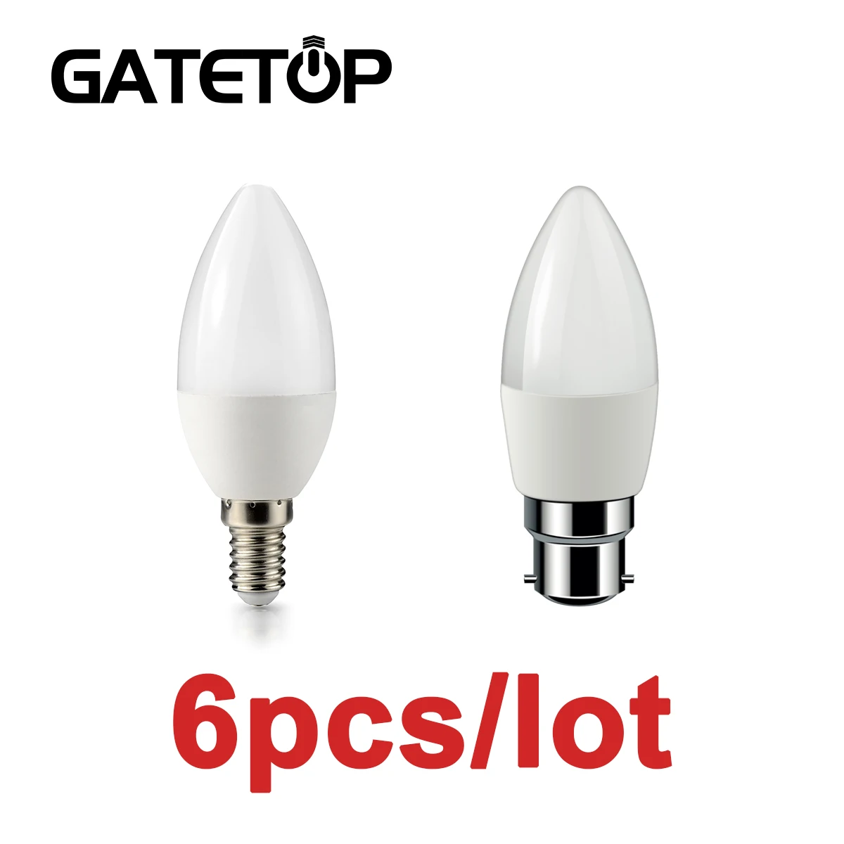 Светодиодная свеча C37 5w E14 B22 220v 240v 3000k холодный белый свет для украшения дома