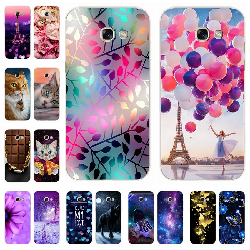 For Samsung Galaxy A5 2017 Soft Silicone Case Printing Cute Cover Cases A 5 A520F 5.2&quot Fundas Coque Bumper Capa |