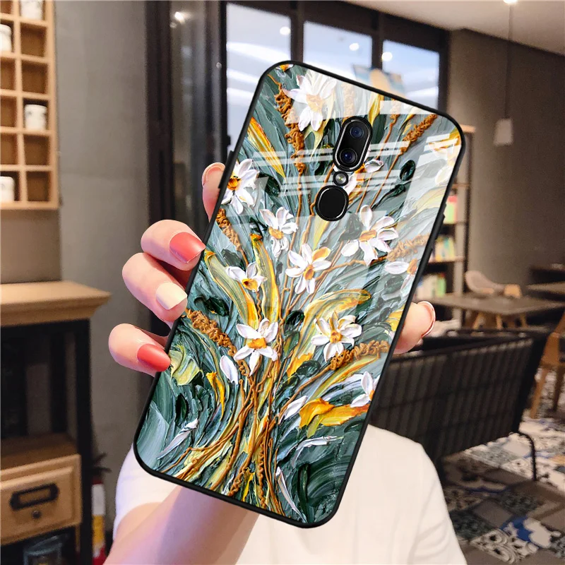 

Luxury Tempered Glass Case For Oppo F11 CPH1913 CPH1911 Case Hard Phone Cover For Oppo A9 A9X 6.53 inch Protective Fundas PCAM10