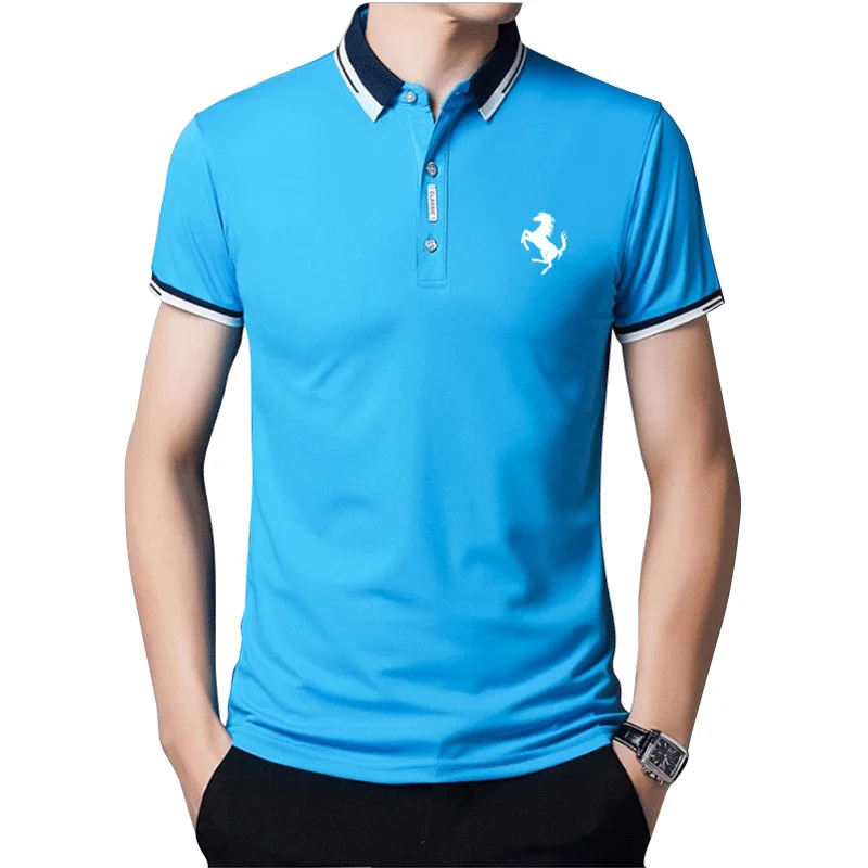 

NEW Men 's Polo Shirts Breathable Casual Short Sleeve Polo Shirt Men Fashion Business Men 's Clothing Thin Summer Polo Shirt Men