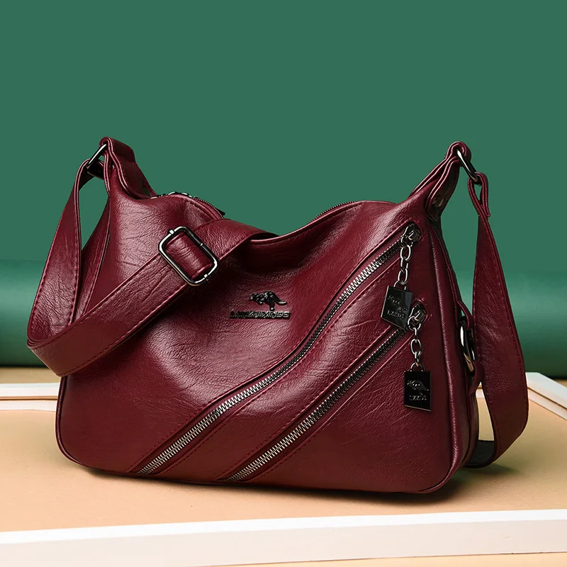 

High Quality Women Shoulder Bag Leather Large Capacity Crossbody Satchels Brand Purses and Handbags Luxury Designer Sac A Main