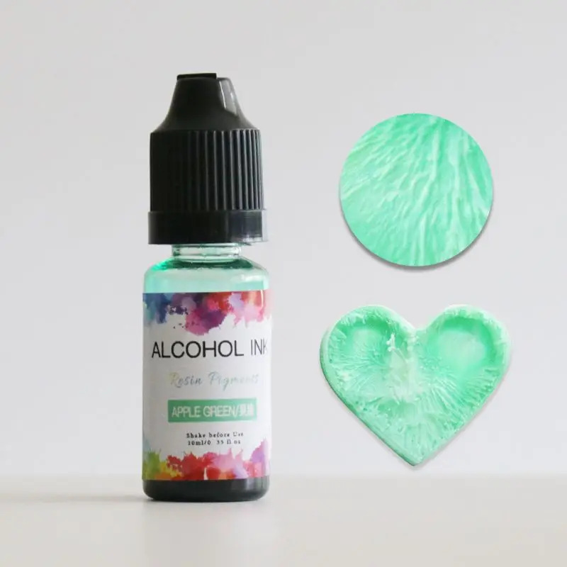 

24 Colors 10ML Art Ink Alcohol Resin Pigment Kit Liquid Resin Colorant Dye Ink Diffusion UV Epoxy Resin Jewelry Making