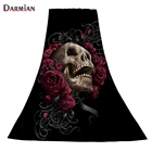 Дармиан роза готический череп с фирменным дизайном Ванная комната Для мужчин большой Размеры полотенца быстросохнущая светильник домашние банные полотенца для детей Для женщин Для мужчин супер мягкий