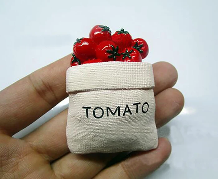 tomato Nordic Ins креативный Винный Стеллаж в европейском стиле с покрытием на магнитик на холодильник резиновая имитация Еда Магнитная паста ранее обучение магнит для железа Магнитная паста - Цвет: tomato