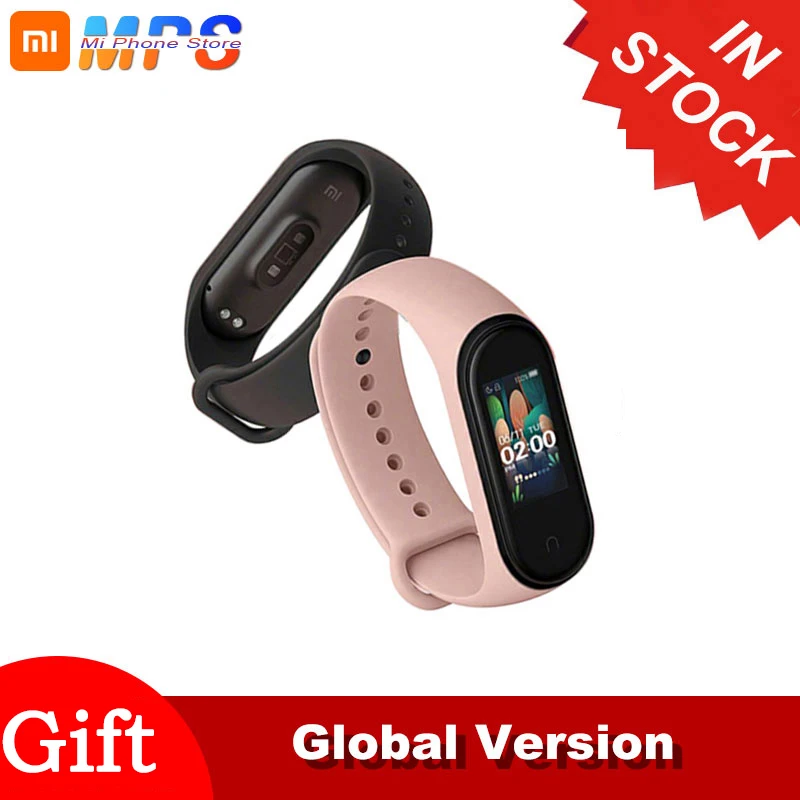 Фитнес браслет Xiaomi Mi Band 4 с пульсометром Bluetooth 5 0 цветной экран 135 мАч 50 м водонепроницаемый|Смарт-браслеты| |