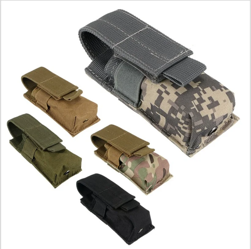 Тактический Molle светильник кобура с одним пистолетом патроны подсумок фонарь