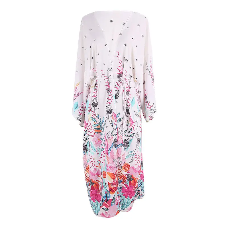 Летнее платье сарафан Пляжное парео купальный костюм накидка женская одежда для