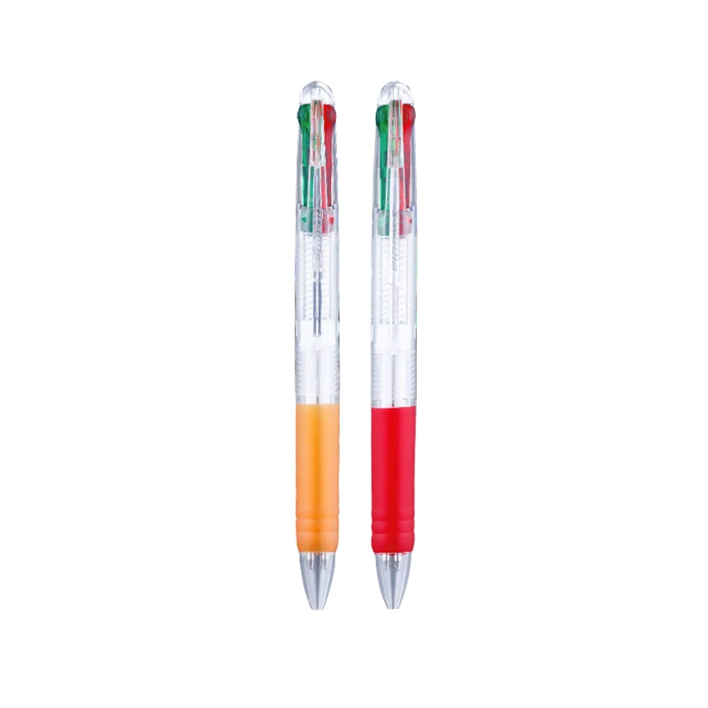 4pcs Red blue black green four color writing pen 0.7mm signature plastic ballpoint school office stationery | Канцтовары для офиса