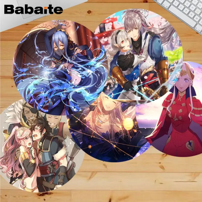 

Babaite Your Own Mats Fire Emblem Laptop Computer round desk pads Mousepad gaming Mousepad Rug For PC Laptop Notebook