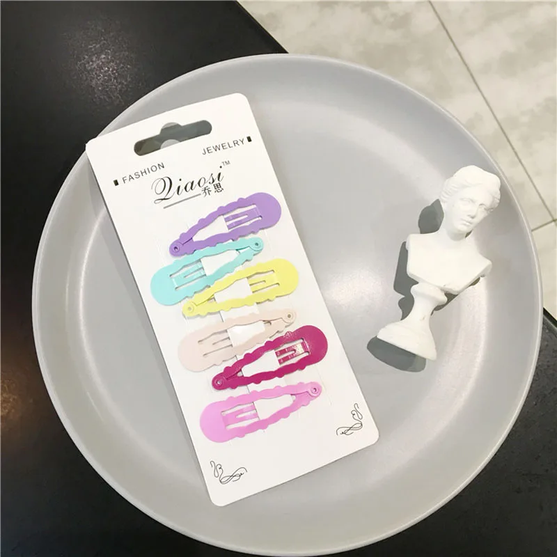 6 шт./компл. Шпилька для волос с сердечками розовыми и конфетными красками| |