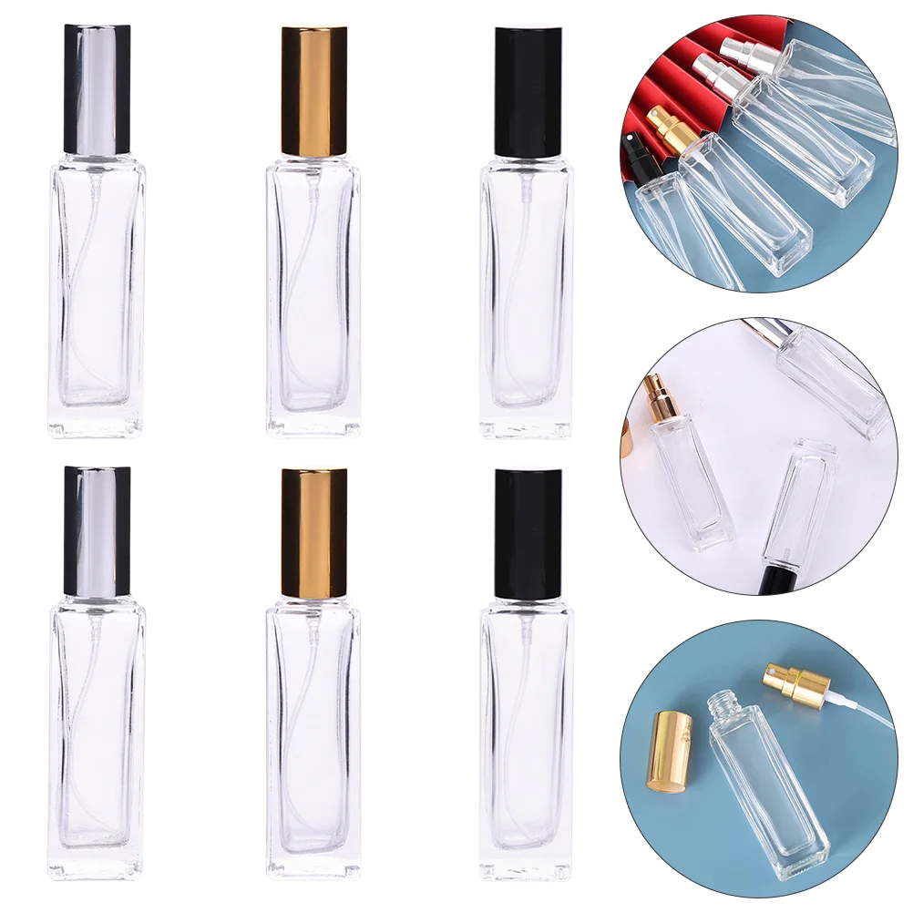 

6pcs Refillable Glass Perfume Bottles Empty Glass Essence Containers 20ml