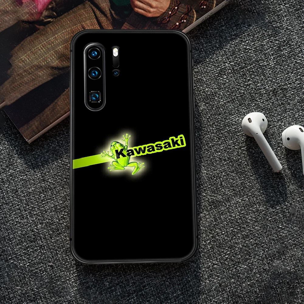 

Japan brand Kawasaki Phone Case For Huawei P Mate 10 20 30 40 Lite Pro smart Z 2019 nova 5t black Shell Silicone Hoesjes Luxury