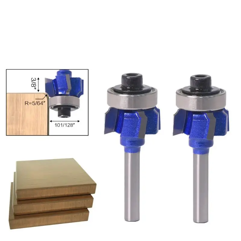 

6mm Shank Router Bit R1/R2/R3 4 Teeth Trimmer Woodwork Milling Cutter Knife