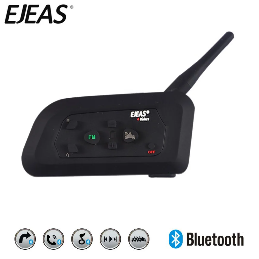 EJEAS 2020 V4 Pro 1200m Bluetooth мотоцикл велосипед переговорные 4 Райдера гарнитура динамик