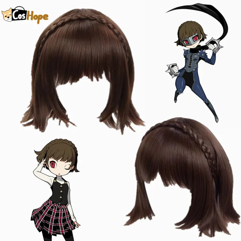 Парик для косплея Makoto Niijima Persona 5 Queen термостойкие синтетические искусственные