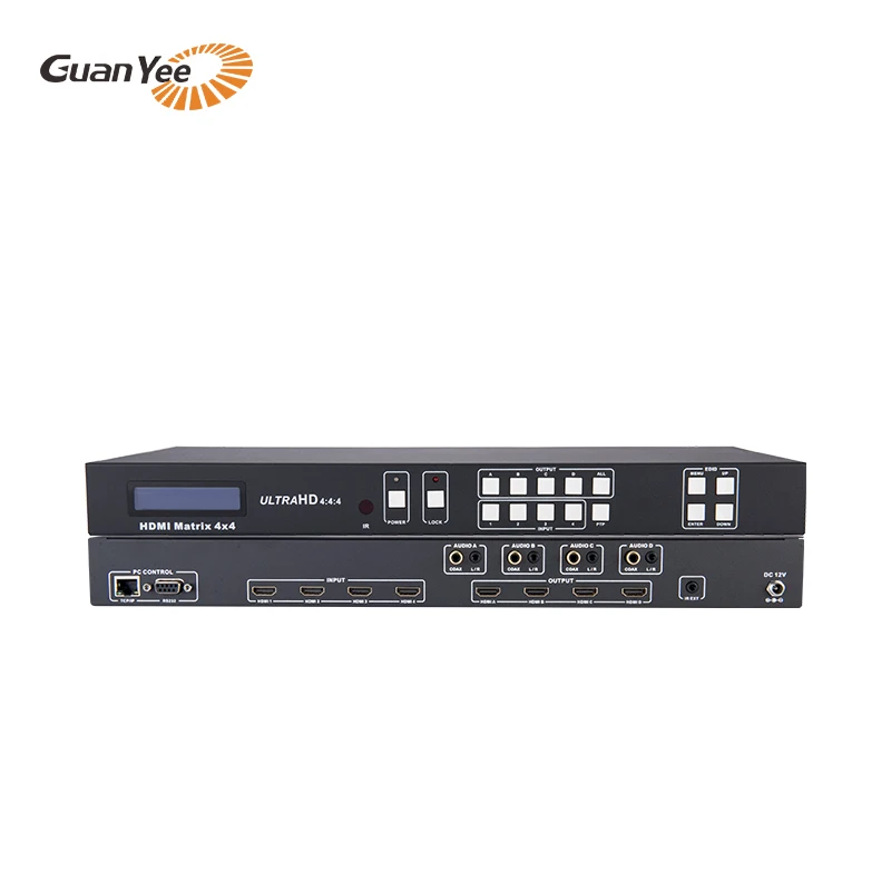 

Hdmi-переключатель 4 в 4 выхода, матрица, коаксиальное цифровое разделение звука, 4K видео, HDR, разветвитель высокого разрешения