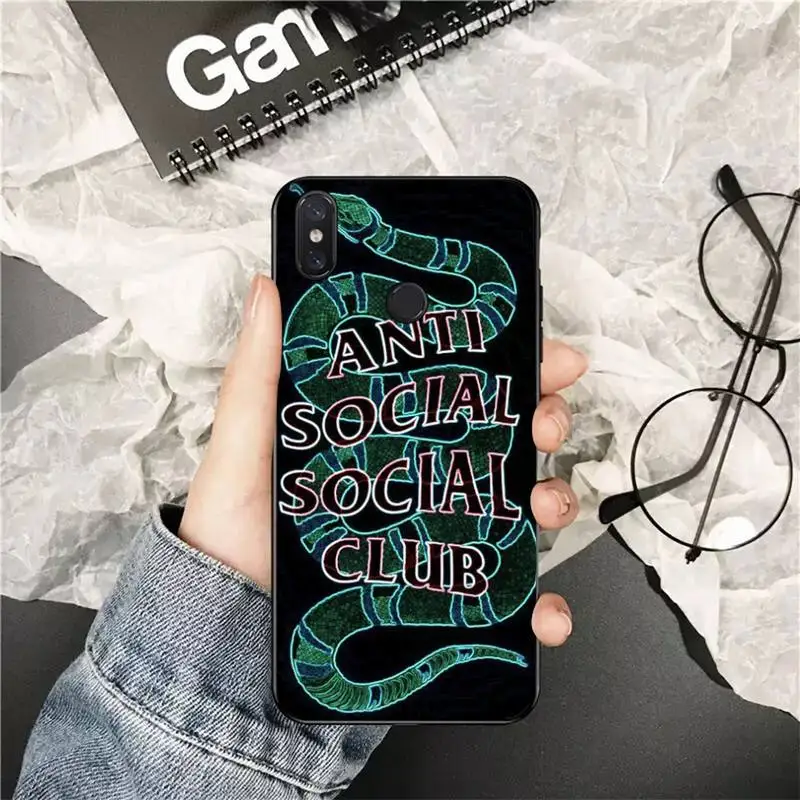 Чехол для телефона HTxian anti social club роскошный уникальный дизайн Xiaomi Redmi 5plus 5A 6 6A 7 7A Note