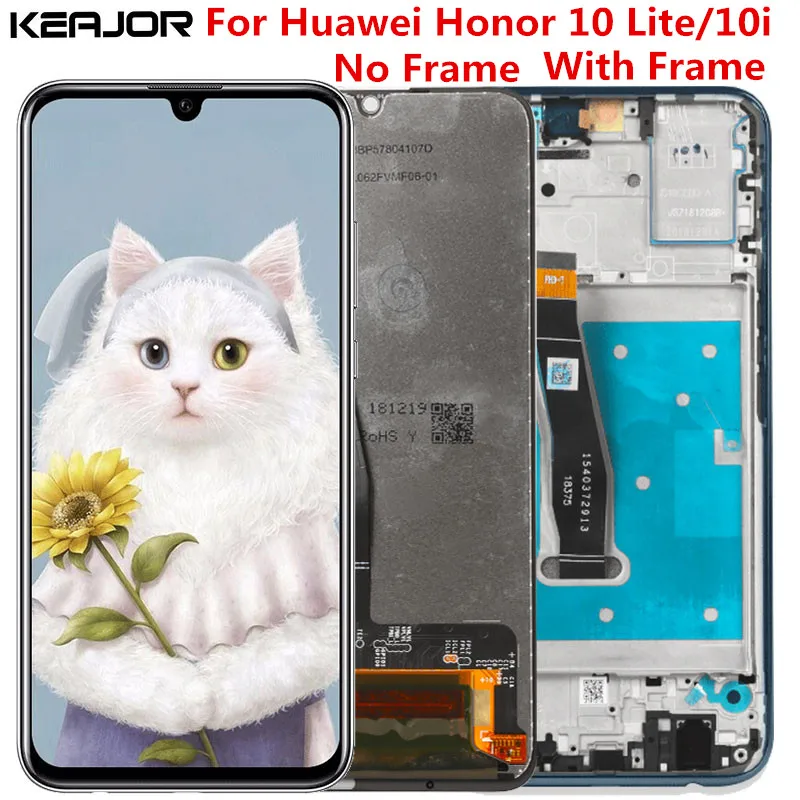 Для Huawei Honor 10 Lite ЖК экран протестированный дисплей + сенсорный с рамкой Замена для